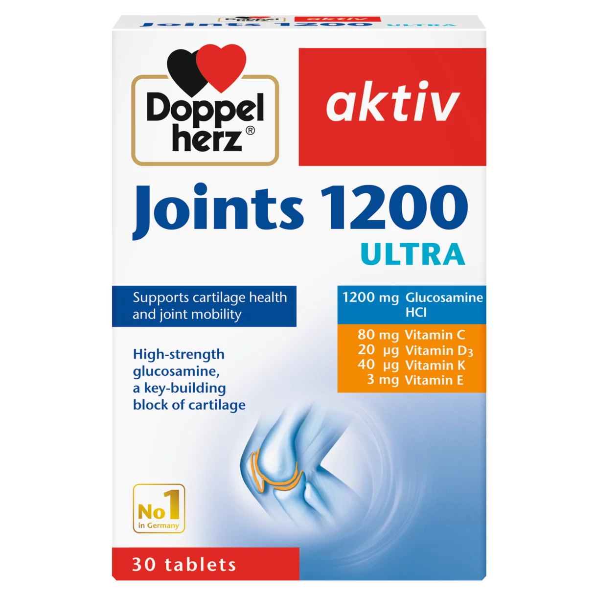 Illustration of the product packaging Doppelherz aktiv Joints 1200 ULTRA front view
